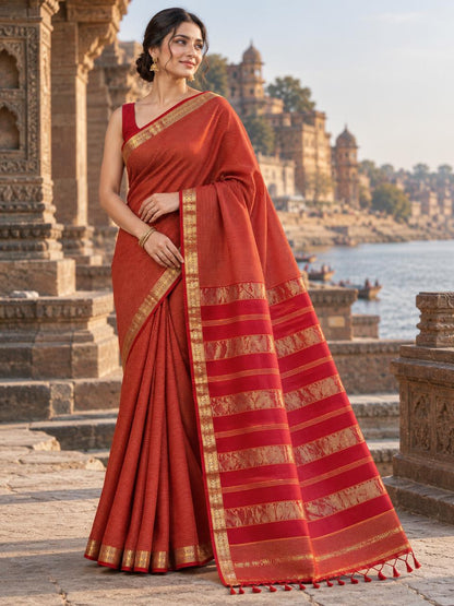 Rust Orange Garbha Reshmi