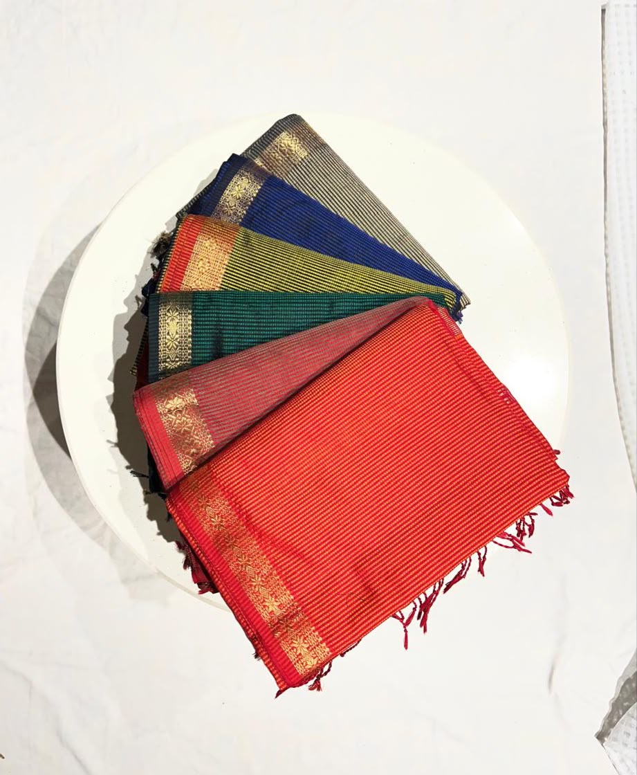 Royal Blue Garbha Reshmi