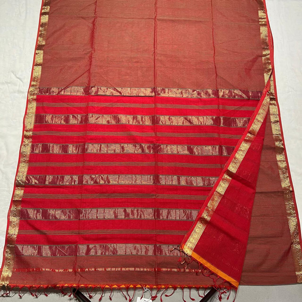 Rust Brown Garbha Reshmi