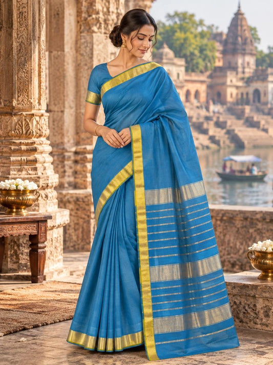 Peacock Blue Rasta Border